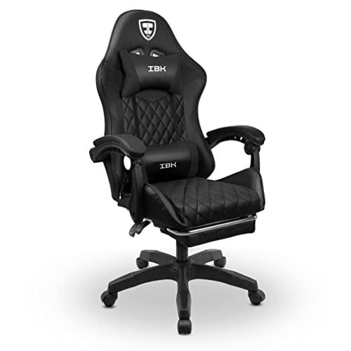 IBK Silla de Gaming ergonómica profesional, piel sintética