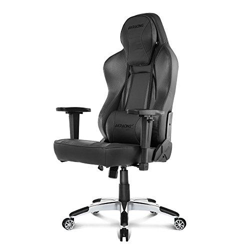 AKRacing Obsidian Silla Gaming, Plafón, Negro Carbón