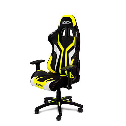 Sparco 00999NRGF Oficina/Silla Gaming Torino Negro/Amarillo (Ajustable), One Size