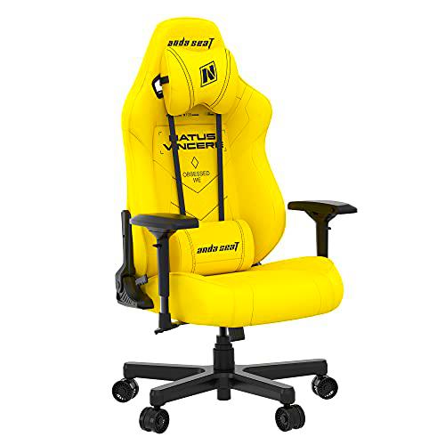 ANDASEAT Silla de Juego, Amarillo, X-Large