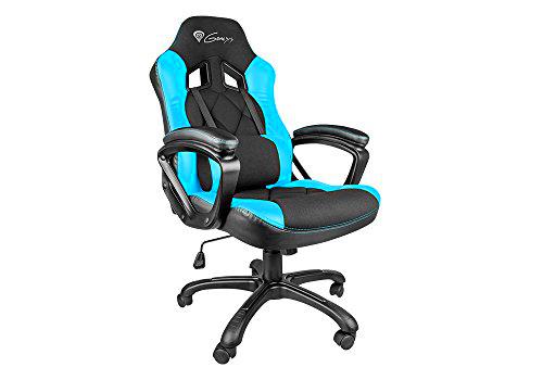 Genesis Silla Gaming Nitro 330 Negra Azul SX33, Piel, m