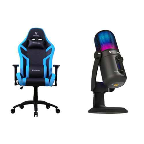 Oversteel - Silla Gaming Profesional DIAMOND y Micrófono ELINVAR Streaming RGB con Brazo y Soporte incluidos