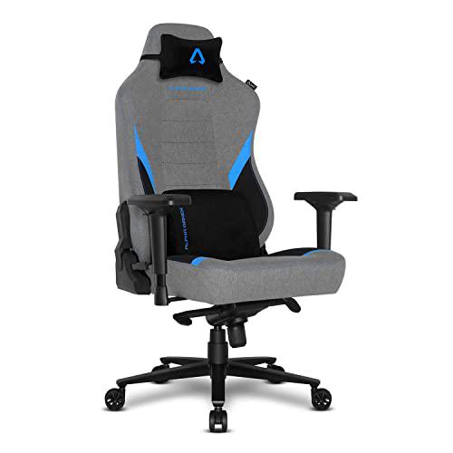 Alpha Gamer Phenix Silla Gaming, Tejido Fabric, Gris/Negro/Azul, One Size