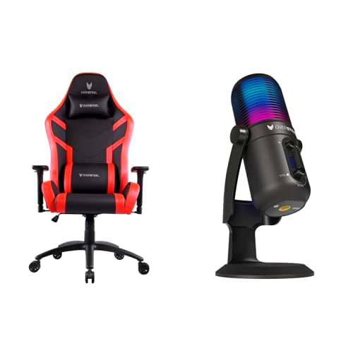 Oversteel - Silla Gaming Profesional Diamond y Micrófono ELINVAR Streaming RGB con Brazo y Soporte incluidos