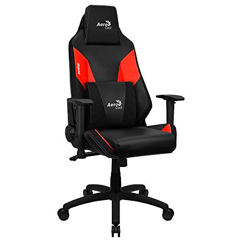 Aerocool ADMIRALBR, Silla Gaming Ergonómica Roja, Air Tech