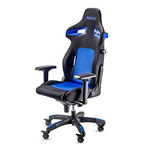 Sparco 00988NRAZ, 00988 nraz Silla de Gaming, Negro/Azul Unisex Adulto