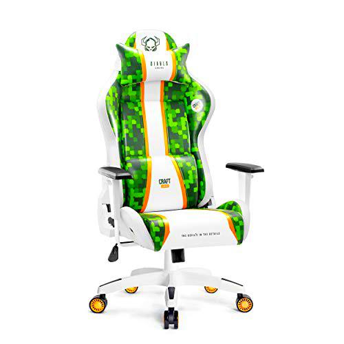 Diablo X-One 2.0 Silla Gaming Gamer Oficina Sillon de Ordenador Reposabrazos Ajustables Cuello/Cojín Lumbar Diseño Ergonómico (Craft