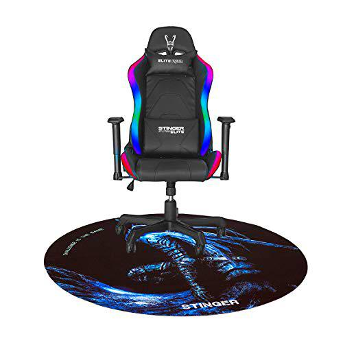 Woxter Stinger Station Elite - Silla Gaming (Racing) con Leds RGB Configurables + Alfombrilla Gaming de Suelo