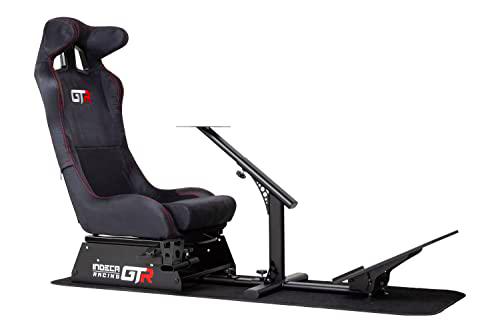 Pro Racer Indeca GTR Gaming Cockpit Simracing. Silla Gaming con Soporte para Volante