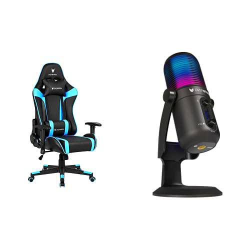 Oversteel - Silla Gaming Profesional ULTIMET y Micrófono ELINVAR Streaming RGB con Brazo y Soporte incluidos