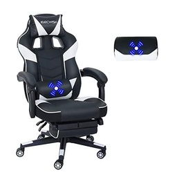 YU YUSING Masaje Silla Gaming de Ergonómica con Reposacabeza Apoyo y Cojín Lumbar