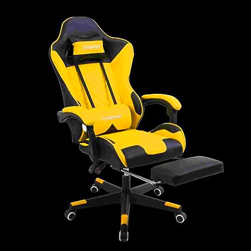 Herzberg, HG8081-YLW, Silla de oficina y gaming, Cuero PVC