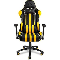 Yenkee Hornet Silla, Piel sintética, Negro/Amarillo