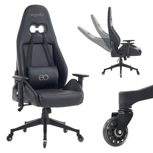 ErgoOtto, Silla de Gaming Platform, soporte lumbar con cojín y asiento XL