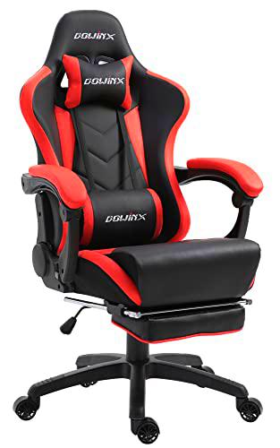 Dowinx Silla ergonómica de oficina para videojuegos para PC con soporte lumbar