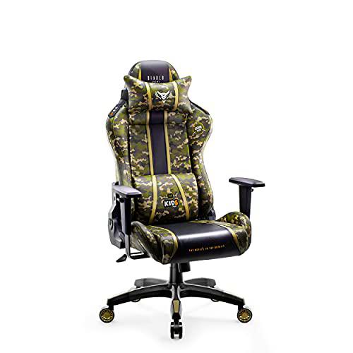 Diablo X-One 2.0 Silla Gaming Gamer Oficina Sillon de Ordenador Reposabrazos Ajustables Cuello/Cojín Lumbar Diseño Ergonómico Legion Kids (S)