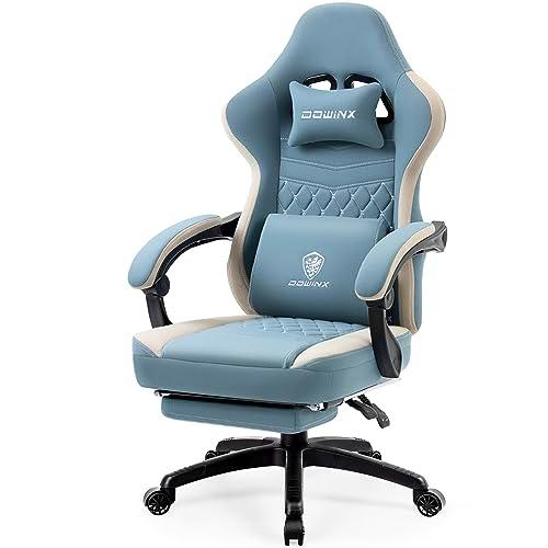 Dowinx Silla de gaming de tela con cojín de muelles ensacados