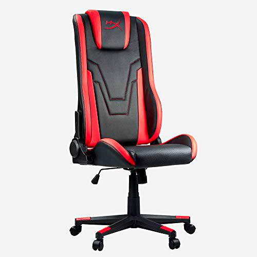 HyperX Merch Silla Gaming, Piel sintética, Rojo Negro, Medium