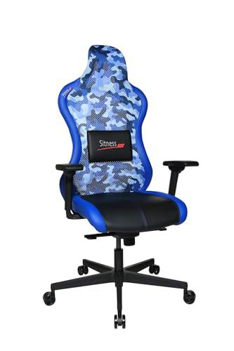 TOPSTAR Sitness RS Sport Plus Silla de Gaming, Azul y Negro