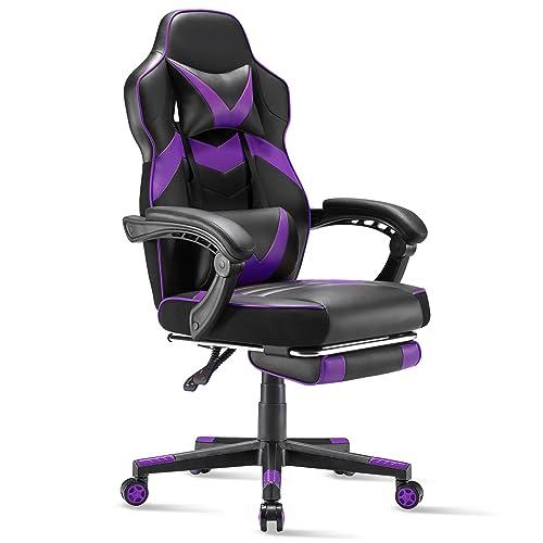 Farini Silla Gaming Ergonómica Cómoda Ajustable Lila