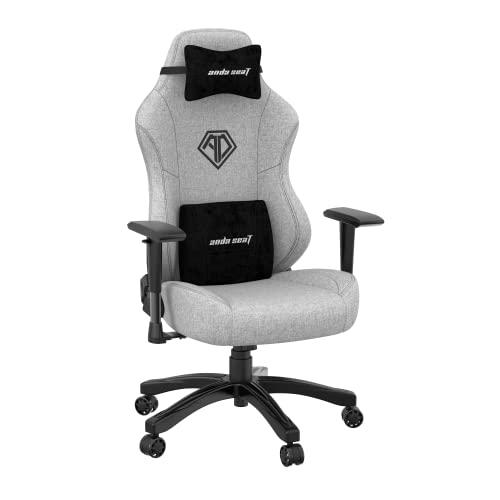 Anda Seat Silla para Juegos, Cuero sintético, Tela Gris, Large