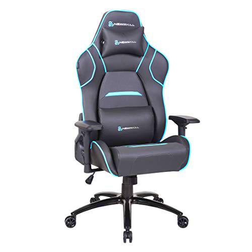 Newskill Valkyr - Silla gaming profesional con asiento microperforado para mejor sensación térmica (sistema de balanceo y reclinable 180 grados