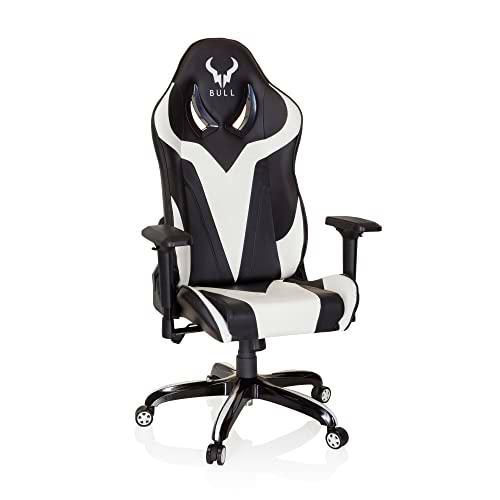 hjh OFFICE 729262 Silla giratoria Gaming Promoter I Piel sintética Negro/Blanco