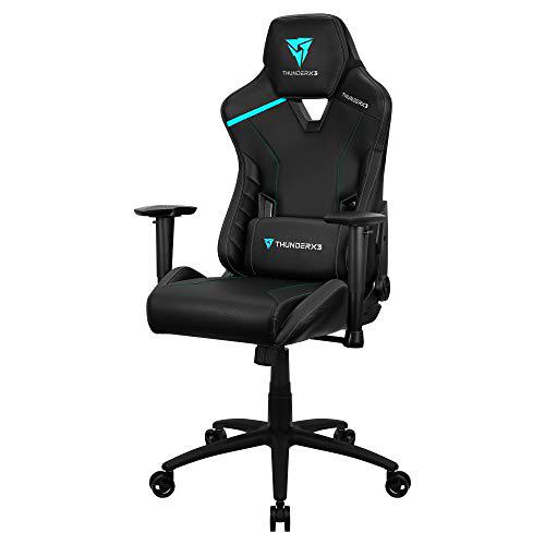 ThunderX3 TC3BK, Silla Gaming Ergonómica, Cojines Acolchados