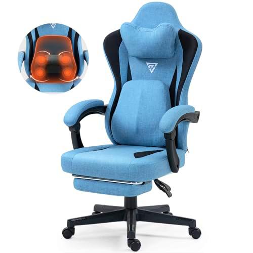 Vigosit Silla de gaming con masaje calefactable con soporte lumbar