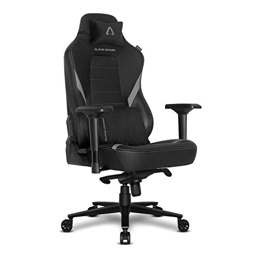 Alpha Gamer Phenix PU Leather Silla Gaming, Gris/Negro