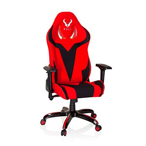 hjh OFFICE 729263 Silla giratoria Gaming Promoter II Tela Negro/Rojo