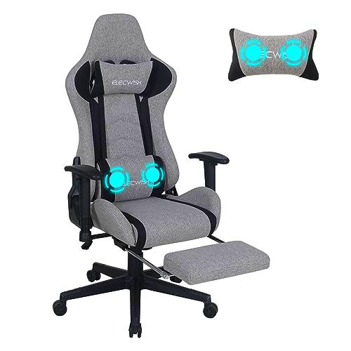 YU YUSING Silla de oficina para videojuegos, tela de lino y algodón