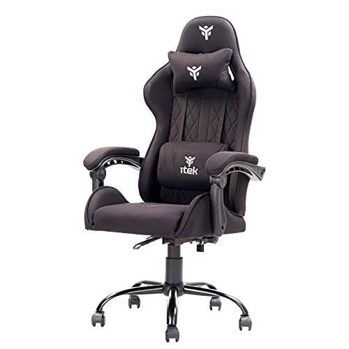 Itek Gaming Chair Rhombus FF10, Tejido, Negro, Normale