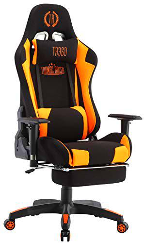 CLP Silla Gaming Turbo LED En Tela o Cuero Sintético I Silla Gamer con Luces LED