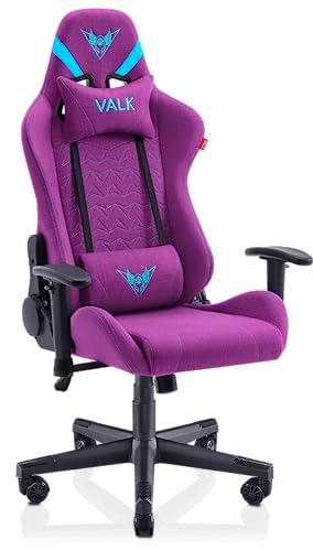 VALK Nyx - Silla Gaming de Tela Transpirable, Silla Gamer Tela (Reclinable 160º