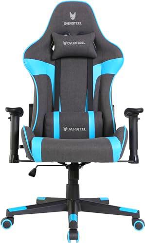 Oversteel ULTIMET V2 Silla Gaming, Negro/Azul, Mediano