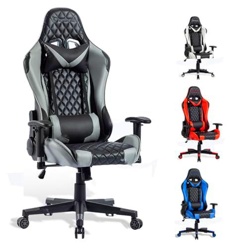 FOXSPORT Silla ergonómica para Juegos - Totalmente Ajustable con reposabrazos