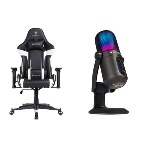 Oversteel - Silla Gaming Profesional ULTIMET y Micrófono ELINVAR Streaming RGB con Brazo y Soporte incluidos