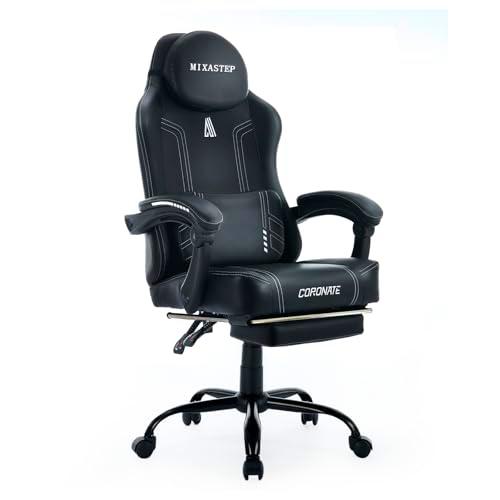 MIXASTEP GC005 Silla di gioco ergonomico con poggiapiedi e sostegno lombare