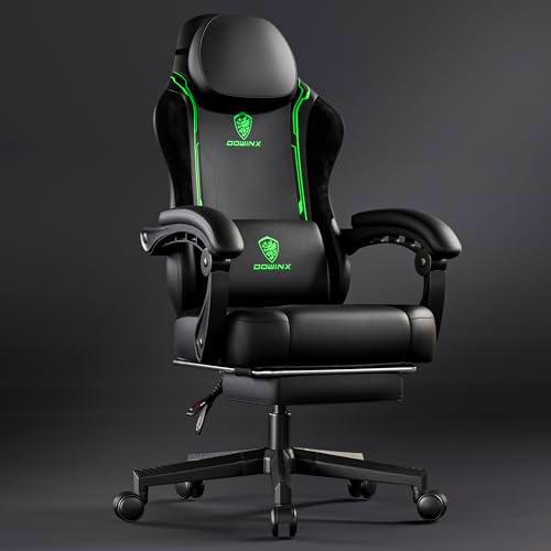 Dowinx Silla de gaming Racing Gamer, silla ergonómica para gaming con soporte lumbar