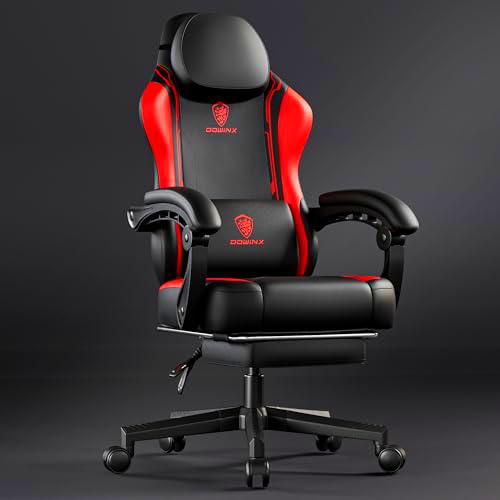 Dowinx Silla de gaming Racing Gamer, sillón ergonómico para gaming con soporte lumbar