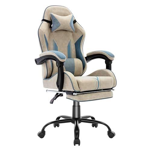 MIXASTEP Silla de Juego Silla de computadora Silla de Oficina Silla de Carreras Silla de Escritorio Silla ergonómica con reposapiés y Respaldo