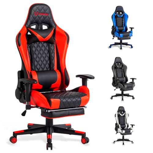 FOXSPORT Silla ergonómica para Juegos - Totalmente Ajustable con reposabrazos