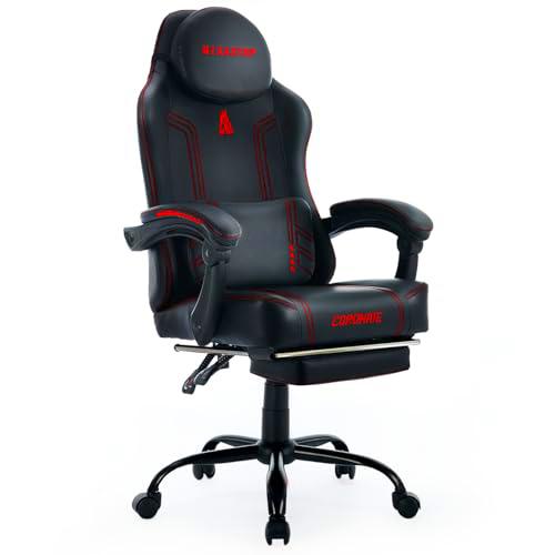 MIXASTEP GC005 Silla di gioco ergonomico con poggiapiedi e sostegno lombare