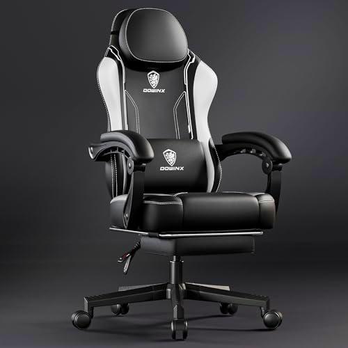 Dowinx Silla de gaming Racing Gamer, silla ergonómica para gaming con soporte lumbar