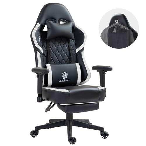 Dowinx Silla de gaming con cojín de muelles ensacados y colgador