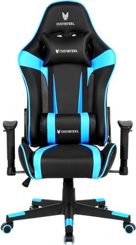 Oversteel ULTIMET V2 Silla Gaming, Negra Y Azul, Mediano