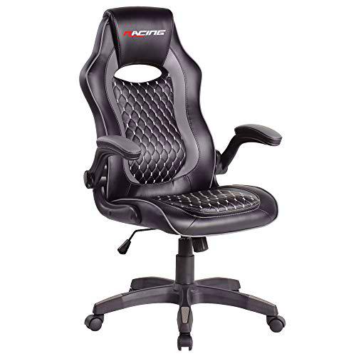 RACING Silla Gamer y Oficina Ergonómica Profesional con Reposabrazos Acolchados y Regulables