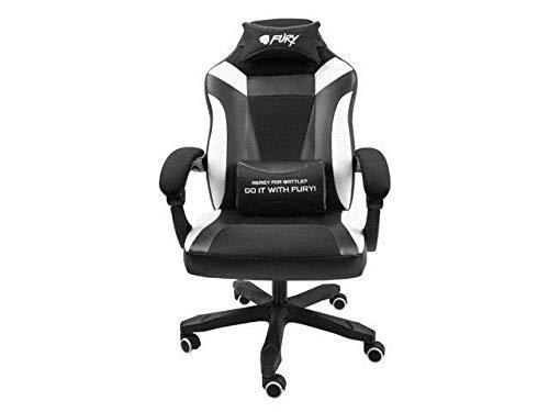 Fury NFF-1710 Silla Gaming Avenger, Cuero, Blanco Negro, m