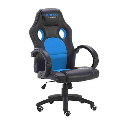 PRIXTON Draco - Sillas Gaming/Silla Gamer Ergonomica para Escritorio y Oficina con Altura Ajustable y Reposabrazos con Relleno de Espuma de Alta Consistencia